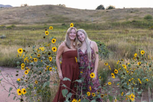 Littleton family photographer South Valley Colorado red rocks photography sunset older children mother father daughter son birthday visit sunflowers
