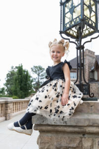 Littleton family photographer Highlands Ranch Mansion Colorado sisters mother father daughters girls fancy dresses photography flowers