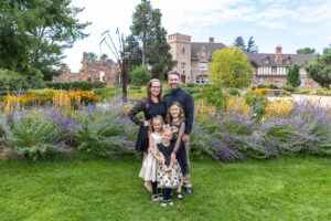 Littleton family photographer Highlands Ranch Mansion Colorado sisters mother father daughters girls fancy dresses photography flowers