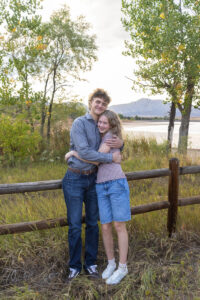 Littleton high school senior photographer Colorado Harriman Lake Dakota Ridge foothills sunset rugby photography sister mother father family