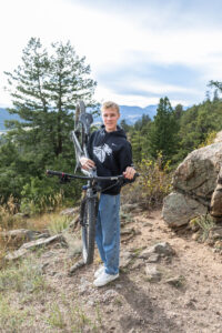 Littleton high school senior photographer bike rider mountain biker Colorado Chatfield photography Mt. Falcon west Harriman Lake son brother class of 2026