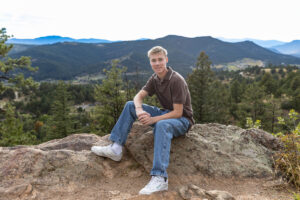 Littleton high school senior photographer bike rider mountain biker Colorado Chatfield photography Mt. Falcon west Harriman Lake son brother class of 2026 swim dive
