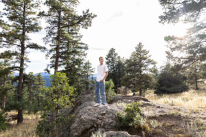 Littleton high school senior photographer bike rider mountain biker Colorado Chatfield photography Mt. Falcon west Harriman Lake son brother class of 2026 swim dive