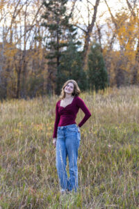Littleton high school senior photographer Lair O' the Bear Park Morrison Colorado fall foliage photography teenager teen girl river water