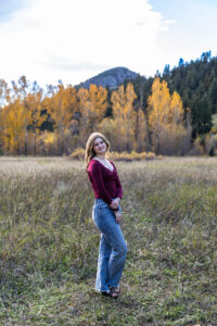 Littleton high school senior photographer Lair O' the Bear Park Morrison Colorado fall foliage photography teenager teen girl river water