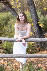 Littleton high school senior photographer Lair O' the Bear Park Morrison Colorado fall foliage photography teenager teen girl river water