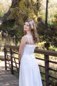 Littleton high school senior photographer Lair O' the Bear Park Morrison Colorado fall foliage photography teenager teen girl river water