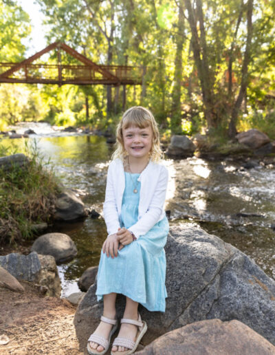 Littleton family photographer daughter child little girl fall color Colorado photography