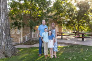 Littleton family photographer Stone House in Lakewood Colorado kids mother father photography brother sister fall sunset golden hour leaves