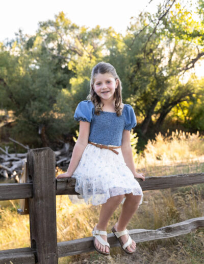 Littleton family photographer daughter child little girl fall color Colorado photography