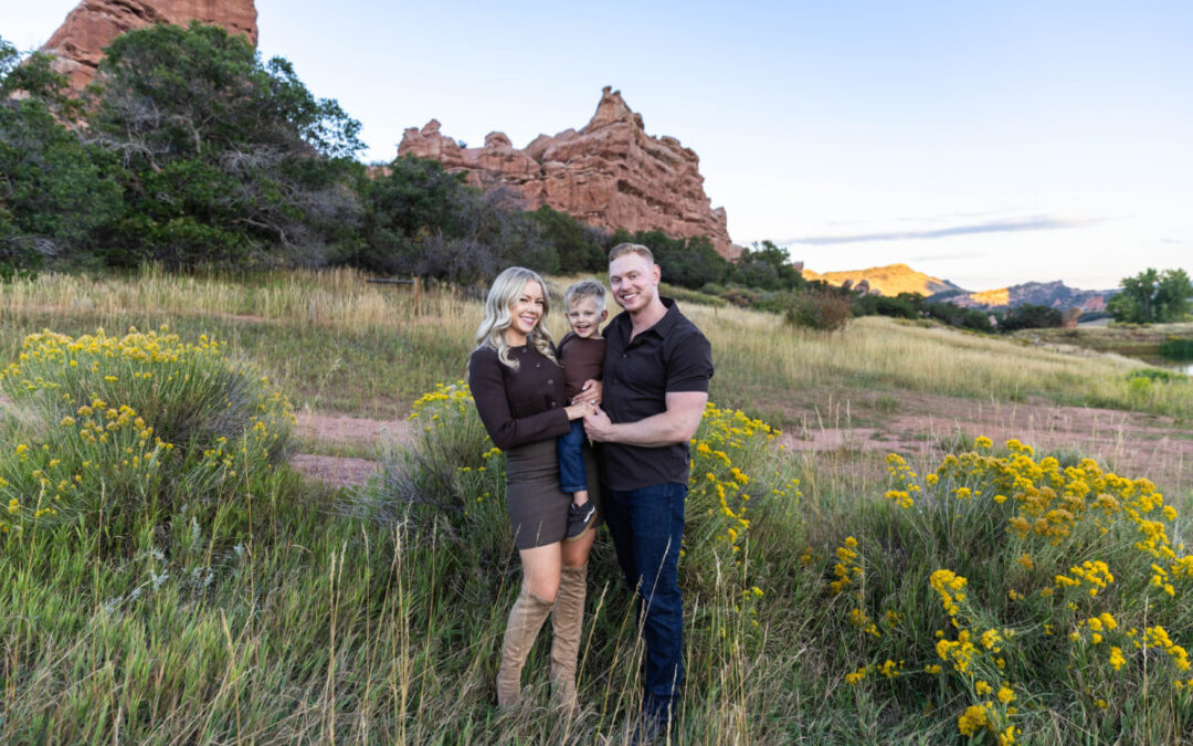 The {C} family of 3 at South Valley by Littleton photographer