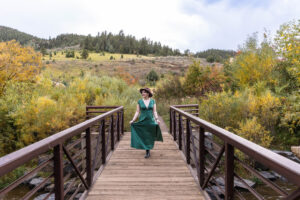 Littleton family and high school senior photographer Lair o' the Bear Colorado photography fall color teenager teen friends kids mother father children siblings bridge