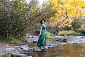 Littleton family and high school senior photographer Lair o' the Bear Colorado photography fall color teenager teen friends kids mother father children siblings water