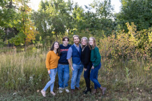 Littleton family photographer Fly'N B park Highlands Ranch Colorado photography fall color teens teenagers adult children siblings mother father sisters brother water pond marriage married