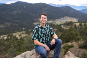 Littleton high school senior photographer Colorado Highlands Ranch Eagle Scout boy scout mountain views nursing Mesa college photography sunset theater red rocks