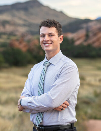 Littleton high school senior photographer Colorado Highlands Ranch Eagle Scout boy scout mountain views nursing Mesa college photography sunset theater red rocks