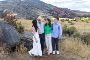 Littleton high school senior photographer and family photographer photography Colorado Mt. Falcon park red rocks teen teenagers mother father siblings sister brother Mines college engineering dancer sunset