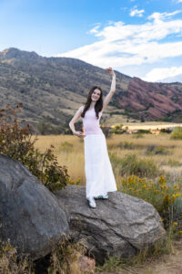 Littleton high school senior photographer and family photographer photography Colorado Mt. Falcon park red rocks teen teenagers mother father siblings sister brother Mines college engineering dancer sunset