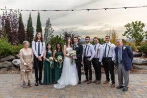 Littleton wedding photographer Colorado Ashley Ridge Wedgewood ceremony photography fall bride groom party reception cake bridal bridesmaids groomsmen bouquet rain outdoor sunset