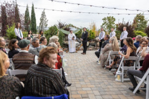 Littleton wedding photographer Colorado Ashley Ridge Wedgewood ceremony photography fall bride groom party reception cake bridal bridesmaids groomsmen bouquet pastor minister outdoor rain white dress