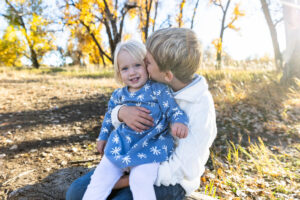 Littleton family photographer 17 Mile House park Colorado twins kids siblings fall trees photography sisters brothers mother father children