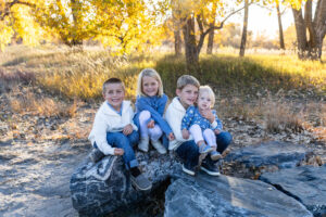 Littleton family photographer 17 Mile House park Colorado twins kids siblings fall trees photography sisters brothers mother father children