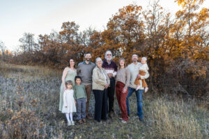 Littleton family photographer extended grandparents grandkids children kids mother father son daughter siblings Colorado South Valley Open Space photography foothills fall red rocks cousins
