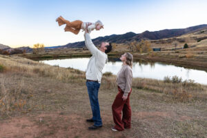 Littleton family photographer extended grandparents grandkids children kids mother father son daughter siblings Colorado South Valley Open Space photography foothills fall red rocks cousins