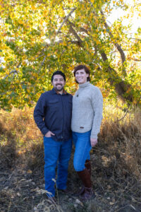 Littleton family photographer extended fall photo session Colorado grandmother granddaughter sisters husbands South Platte river area Carson Nature Center photography mother father child yellow leaves 