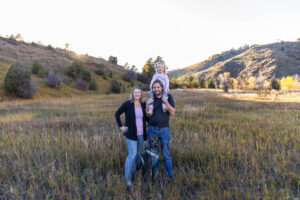Littleton family photographer Lair O' the Bear park Morrison Colorado fall dog mother father daughter toddler photography foothills field