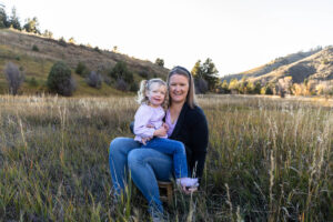 Littleton family photographer Lair O' the Bear park Morrison Colorado fall dog mother father daughter toddler photography foothills field