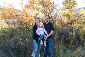 Littleton family photographer Lair O' the Bear park Morrison Colorado fall dog mother father daughter toddler photography foothills field