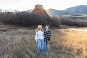Littleton family photographer South Valley park Colorado red rocks mother father brother sister sibling kids photography foothills sunset fall