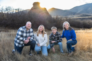 Littleton family photographer South Valley park Colorado red rocks mother father brother sister sibling kids photography foothills sunset fall