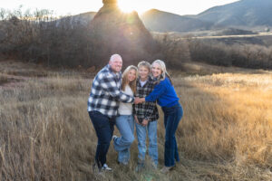 Littleton family photographer South Valley park Colorado red rocks mother father brother sister sibling kids photography foothills sunset fall