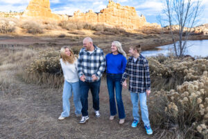 Littleton family photographer South Valley park Colorado red rocks mother father brother sister sibling kids photography foothills sunset fall