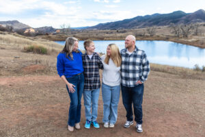 Littleton family photographer South Valley park Colorado red rocks mother father brother sister sibling kids photography foothills sunset fall