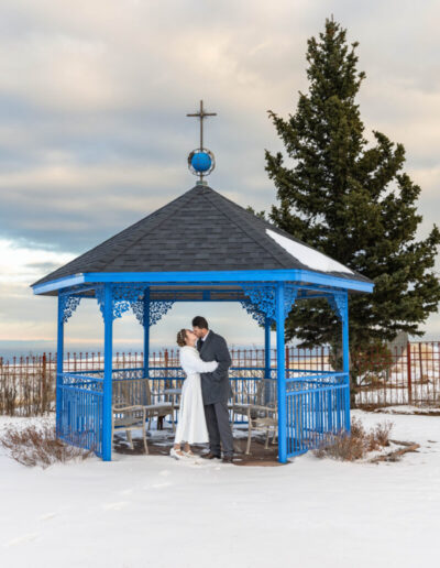 Littleton wedding photographer Colorado snow winter marriage ceremony photography couples in love bride groom cold