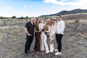 Littleton family photographer Red Rocks winter Colorado sister mother father brother son photography sunset grandson grandmother