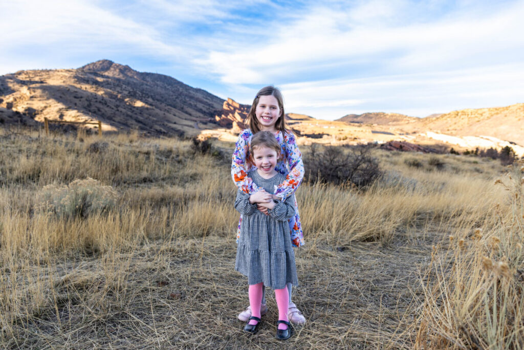 Sisters in Morrison for a photo session by Littleton photographer.