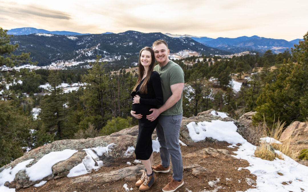 A maternity photography session at Mt. Falcon
