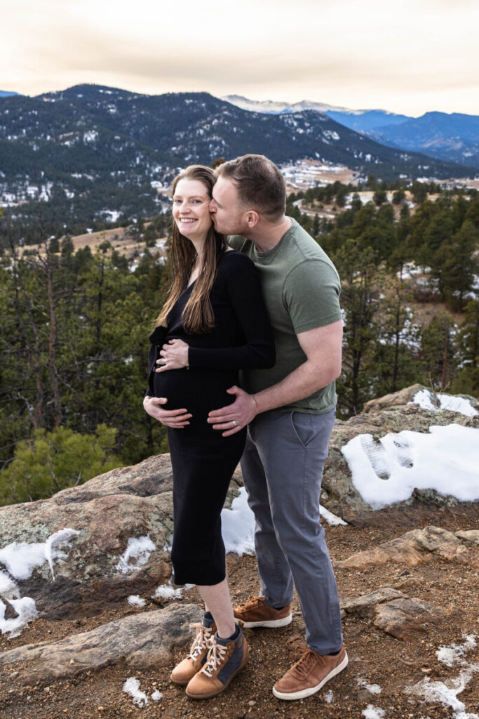 Littleton family and maternity photographer at Mt. Falcon Park in Colorado.