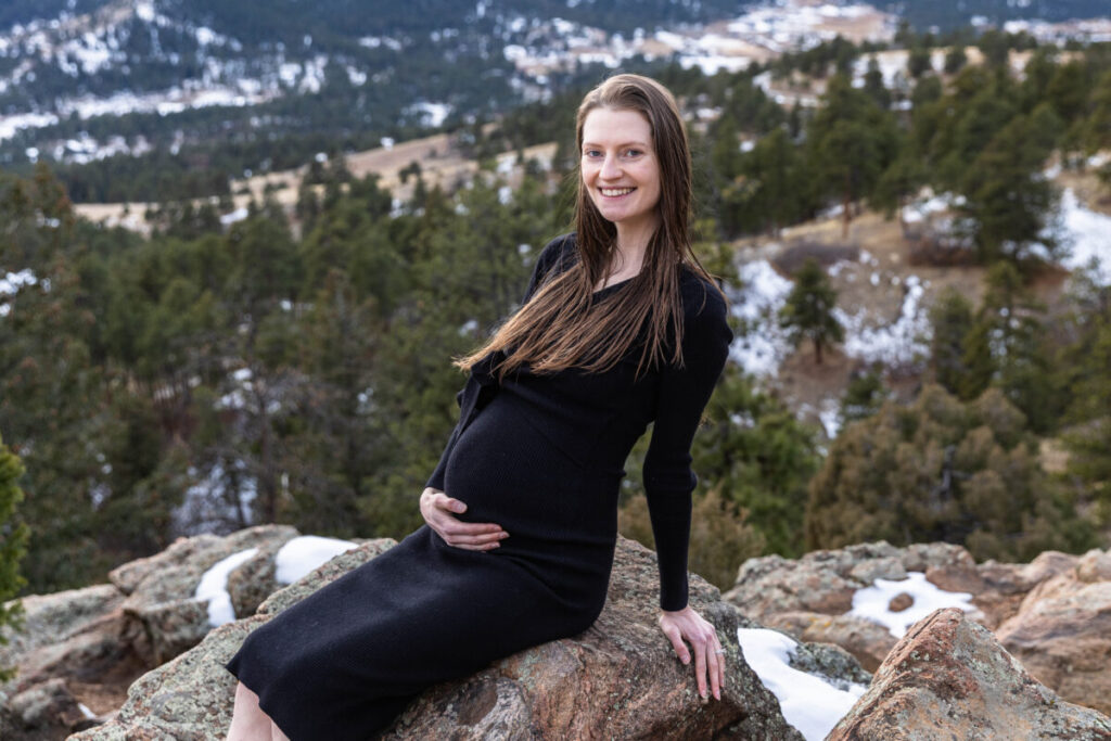 Mother to be and a baby bump.