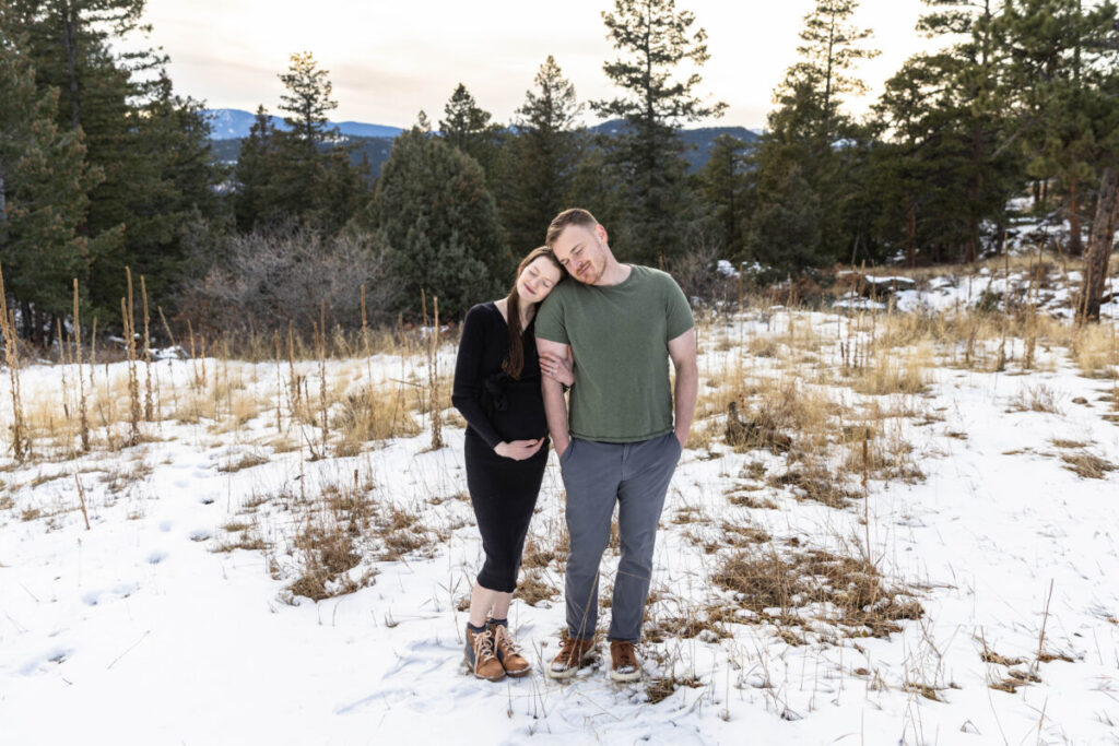Parents to be in snowy Colorado.