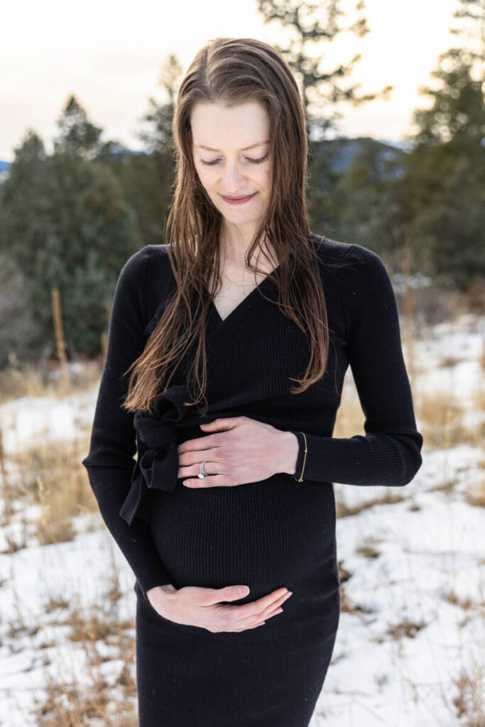 Mother to be with her baby boy.