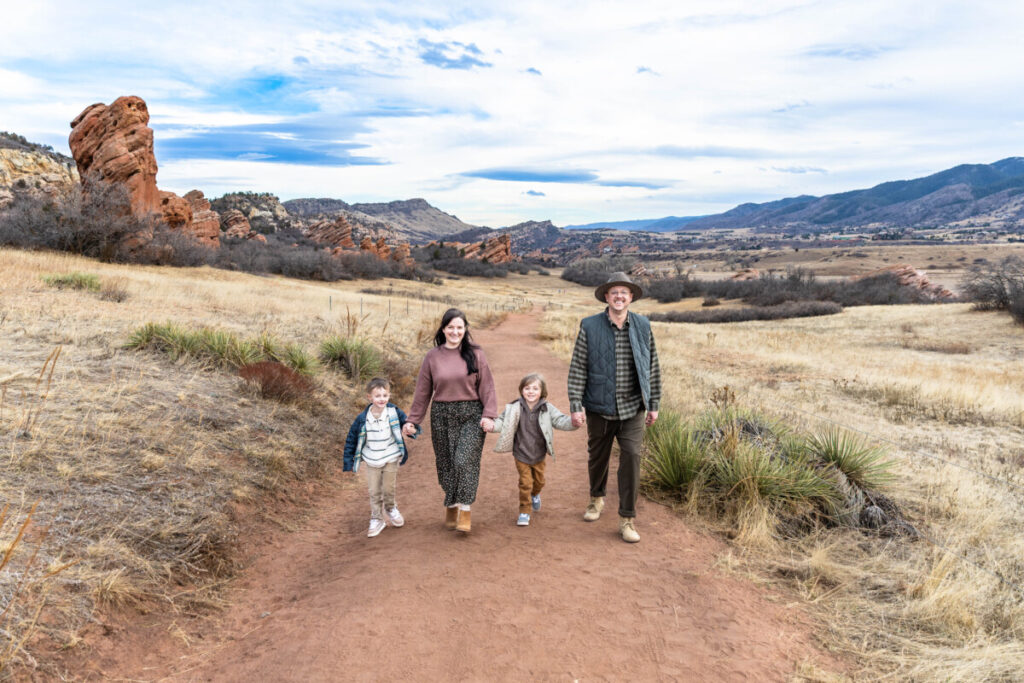 Family photo session at South Valley in Littleton