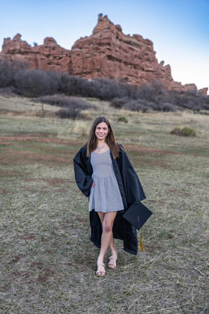 Littleton photographer cap and gown session