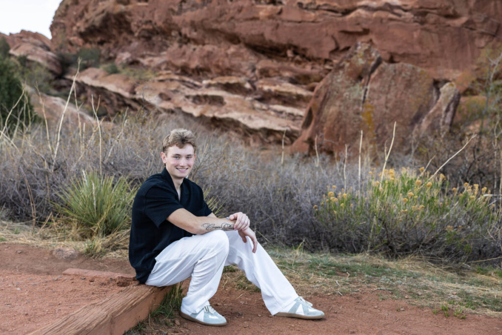 Red Rocks senior portrait session