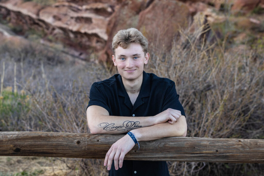 High school senior photography session at Red Rocks