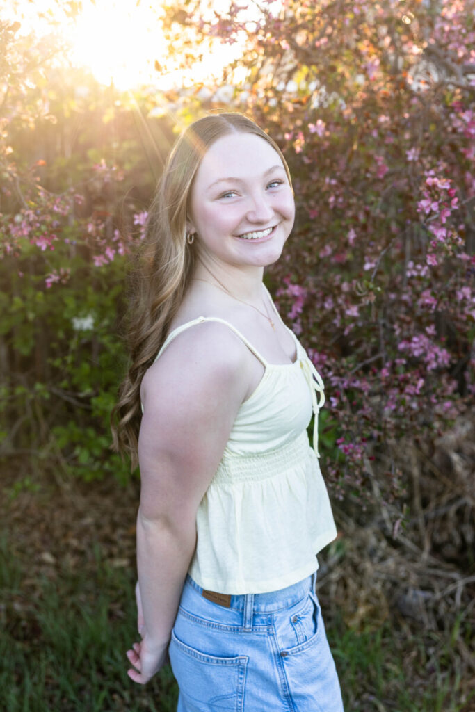 Golden hour in Littleton for a spring photo session